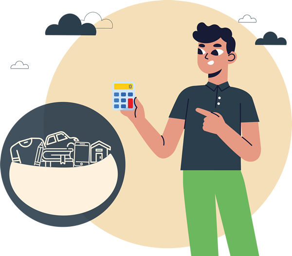 Ilustración de la calculadora